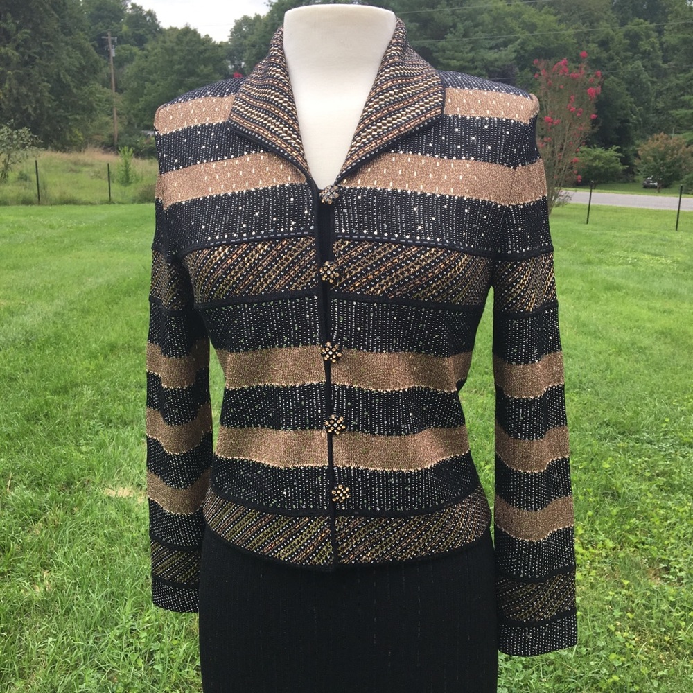 *SOLD* St. John Suit Embellished Jacket - Picture 1 of 5